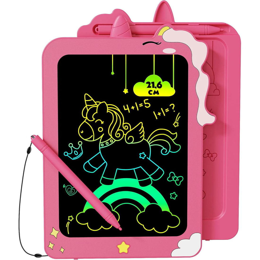 Tabletă LCD pentru Copii Elindor®, 8.5 Inch, pentru Desenat și Scris, Roz