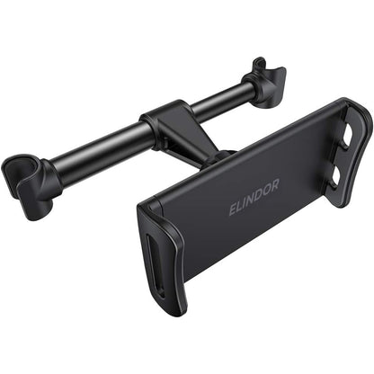 Suport Tetiera Auto Elindor® Compatibil Tablete si Telefon 4.7-10.5 Inch, Instalare fara Unelte, Reglabil si Stabil pentru Masina, Rotatie 360°, Negru