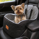 Scaun Auto Elindor® pentru Transport Animale, Caini si Pisici, Talie Mica si Medie, Protectie Scaun Sezut / Spatar, Ofera Protectie Pentru Bancheta Spate Masina Taxi/Ride Sharing, Impermeabila, Antialunecare, 48.3 x 48.3 48.3 cm, Negru