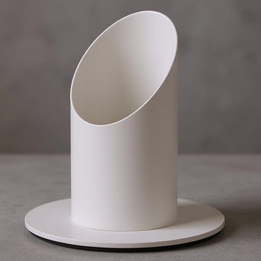 Suport Metalic pentru Lumanare Elindor®, Stil Minimalist, Ideal pentru Evenimente si Ambient, Material Durabil, Set de Spatiu pentru Decor, Suport Lumanare Elegant de Masa pentru Botez, Cununie, Aranjamente, Alb