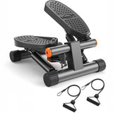 Stepper Compact Elindor® cu Benzi Fitness, Rezistență Hidraulică, Negru