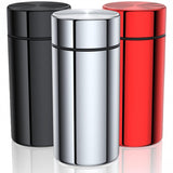 Set 3 Recipiente din Aluminiu Elindor®, 50 ml, Etanșe si Impermeabile, Organizarea Condimentelor, Ierburilor Uscate, Boabelor, Semintelor si Ceaiurilor, Negru/Rosu/Gri
