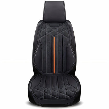 Husa Auto pentru Scaunul din Fata Elindor®, Material din Suede Respirabil, Protectie Scaune Fata, Compatibile cu Logan, VW Golf, Renault, Skoda, Instalare Usoara, Accesorii Interior Huse Masina, Universale, Negru