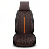 Husa Auto pentru Scaunul din Fata Elindor®, Material din Suede Respirabil, Protectie Scaune Fata, Compatibile cu Logan, VW Golf, Renault, Skoda, Instalare Usoara, Accesorii Interior Huse Masina, Universale, Maro