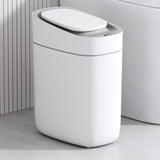 Cos de Gunoi cu Senzor Elindor® cu Capacitate 9.5l, Capac Inteligent Anti-Miros, Deschidere Silentioasa, Design Elegant, Subtire, Ideal pentru Baie, Bucatarie, Birou, Dormitor, Perfect pentru Colectare Deseuri, Rezistent la Apa IPX5 Alb