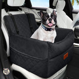 Scaun Auto Elindor® pentru Transport Animale, Caini si Pisici, Talie Mica si Medie, Protectie Scaun Sezut / Spatar, Ofera Protectie Pentru Bancheta Spate Masina Taxi/Ride Sharing, Impermeabila, Antialunecare, 52.6 x 52.6 x 48 cm, Negru