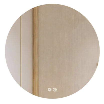 Oglinda Rotunda de Perete pentru Baie Elindor® cu Iluminare LED, 3 Culori de Lumina, Luminozitate Reglabila, Touch Control, Anti-Aburire, Anti-Spargere, Memorie Lumina, Marime 91.4 cm