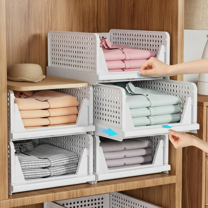 Set 5 Cutii Depozitare Elindor® Pliabile, Organizator pentru Dormitor Studentesc, Organizatoare pentru Dulap, Cutie Organizare, Cos Multifunctional, Separator Haine, Paturi, Jucarii, Potrivit pentru Bucatarie, Baie, Birou, 42.5x33.5x18.5 cm, Alb