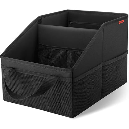 Organizator Portbagaj Auto Elindor®, Cutie Pliabila, Geanta Depozitare, Compartimentare Practica, Accesorii Interior Masina, Plasa Elastica, Suport Bagaje, Organizare Rapida, Negru