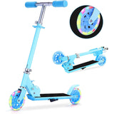 Trotinetă Elindor® Pliabilă cu Ghidon Ajustabil, Roți LED, Albastru