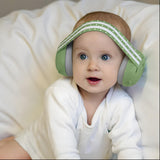 Casti Antifonice Elindor® pentru Bebelusi, Varsta intre 3 si 18 luni, cu Pernute Moi pentru Urechi, Benzi Anti-alunecare din Silicon, Prindere cu Arici, 3 Dimensiuni Reglabile, Reducere a Zgomotului cu 25 dB, Accesorii Bebe, Verde