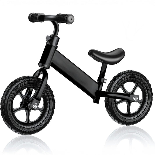 Bicicleta Fara Pedale Elindor®, Scaun Reglabil si Confortabil, Usoara, Negru