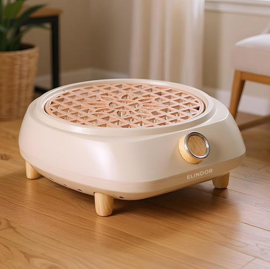 Aspirator Praf Unghii Elindor®, Colector Profesional Manichiura si Pedichiura, Aparat cu Ventilator Puternic si Filtru Lavabil, Viteza Reglabila, Design Compact si Portabil, 23x22x7 cm, Ideal pentru Acasa sau Salon, Roz