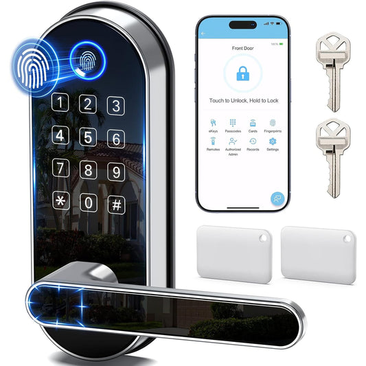 Yala Inteligentă Elindor® cu Amprentă și Cod de Acces, Fără Cheie