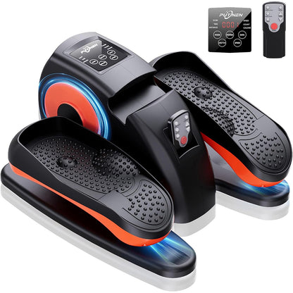 Mini Stepper Portabil Elindor® Aparat Eliptic, Mecanic, Viteza Reglabila, Ecran LCD, Masurare Viteza, Distanta, Timp, Calorii, Telecomanda Inclusa pentru Control fara Aplecare, Silentios 15 dB, pentru Persoanele Varstnice si Sedentare, 47 x 37 26 cm, Negr