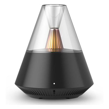 Difuzor de Ulei Esential Elindor® Aromaterapie, Umidificator de Aer, Aparat cu Rezervor 150ml, Capac Fumuriu, Oprire Automata, Ultrasonic, Lumina Ambientala Tip Lumanare, 2 Moduri Functionare, 25 dB, Aria de Acoperire 20 m², Negru