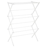 Uscator Vertical Elindor® pentru Rufe haine 6 Nivele, Pliabil, 11 Bare pentru Uscare Haine, Suport Fix, Economie de Spatiu, Ideal pentru Interior, Greutate Maxima Suportata 14.5 kg, 37 × 75 × 106 cm, Alb