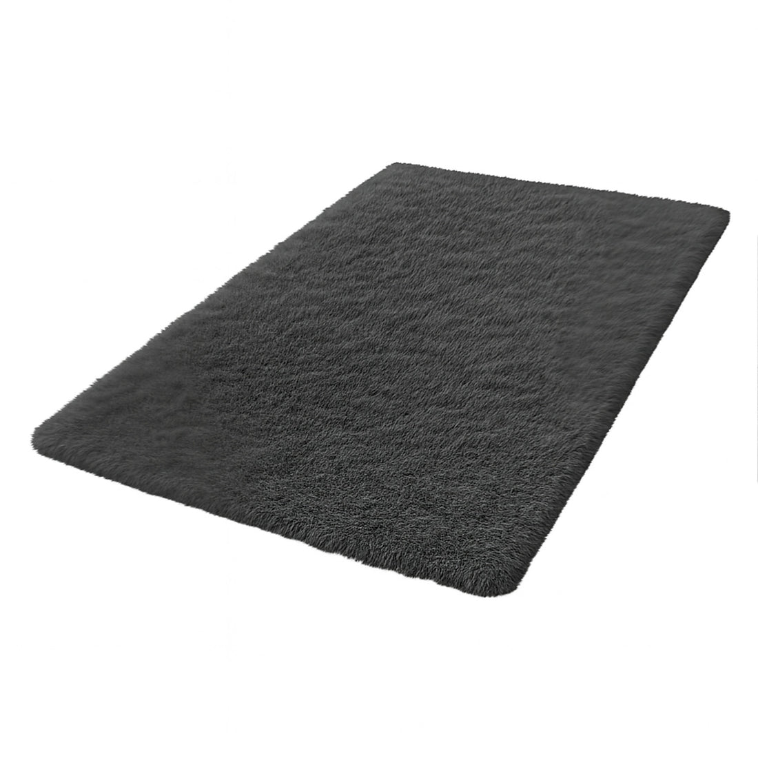 Covor Elindor® Antiderapant, Lavabil, Modern, Ideal pentru Living, Dormitor, Birou, Camera Copiilor, Covor cu Tesatura Lunga si Moale, Curatare Usoara, 120 x 160 cm, Gri