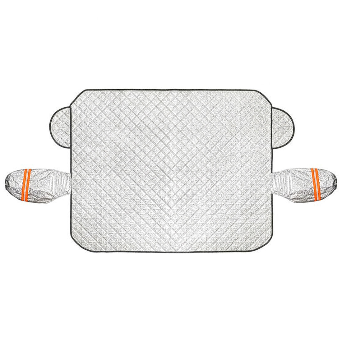 Parasolar Auto Elindor® pentru Parbriz si Oglinzi, Magnetic cu 9 Magneti, cu Banda Reflectorizanta, Material cu 4 Straturi, Universal, Folie pentru Protectie Soare, Anti-inghet, Pliabil, Usor de Depozitat, Accesorii Masina Exterior, 230 x 165 cm, Argintiu