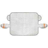 Parasolar Auto Elindor® pentru Parbriz si Oglinzi, Magnetic cu 9 Magneti, cu Banda Reflectorizanta, Material cu 4 Straturi, Universal, Folie pentru Protectie Soare, Anti-inghet, Pliabil, Usor de Depozitat, Accesorii Masina Exterior, 230 x 165 cm, Argintiu