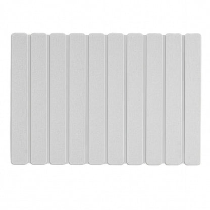 Covor de Baie Elindor® Pliabil, din Diatomit, Antiderapant, Absorbant, Dreptunghiular, Potrivit in Fata la Cada, Cabina de Dus, WC, Chiuveta, Model Uni, 60 x 39 x 1 cm, Alb