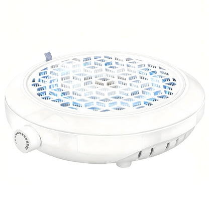 Aspirator Praf Unghii Elindor®, Colector Profesional Manichiura si Pedichiura, 8000 RPM, Aparat cu Ventilator Puternic si Filtru, 10x Viteza Reglabila, Design Compact si Portabil, 25.5x21x7 cm, Ideal pentru Salon sau Acasa, Alb