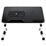 Masa Pliabila pentru Laptop Elindor® Suport Inaltime Reglabila pe 5 Niveluri, Unghi Ajustabil, Antiderapanta, Usor de Depozitat, Birou Portabil cu Sertar de Depozitare si Suport pentru Mouse, Utilizare in Orice Loc, Ideala la Munca sau Mic Dejun la Pat, N