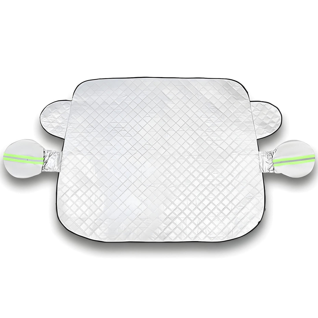 Parasolar Auto Elindor® pentru Parbriz si Oglinzi, Magnetic cu 9 Magneti, cu Banda Reflectorizanta, Material cu 4 Straturi, Universal, Folie pentru Protectie Soare, Anti-inghet, Pliabil, Usor de Depozitat, Accesorii Masina Exterior, 157 x 126 cm, Argintiu