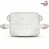 Parasolar Auto Elindor® pentru Parbriz si Oglinzi, Magnetic cu 9 Magneti, cu Banda Reflectorizanta, Material cu 4 Straturi, Universal, Folie pentru Protectie Soare, Anti-inghet, Pliabil, Usor de Depozitat, Accesorii Masina Exterior, 230 x 165 cm, Argintiu
