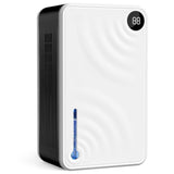 Dezumidificator Compact Elindor® pentru Aer Casa, Rezervor 3500ml, Ultra Silentios 35dB, Oprire Automata, Filtru Detasabil, 2 Trepte Viteza,7 Lumini LED, Perfect pentru Dormitor, Baie, Living, Ajuta la Prevenirea Formarii Mucegaiului, 21 x 12 x 35 cm, Alb