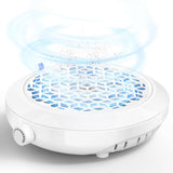 Aspirator Praf Unghii Elindor®, Colector Profesional Manichiura si Pedichiura, 8000 RPM, Aparat cu Ventilator Puternic si Filtru, 10x Viteza Reglabila, Design Compact si Portabil, 25.5x21x7 cm, Ideal pentru Salon sau Acasa, Alb