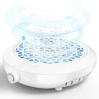 Aspirator Praf Unghii Elindor®, Colector Profesional Manichiura si Pedichiura, 8000 RPM, Aparat cu Ventilator Puternic si Filtru, 10x Viteza Reglabila, Design Compact si Portabil, 25.5x21x7 cm, Ideal pentru Salon sau Acasa, Alb