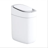 Cos de Gunoi cu Senzor Elindor® cu Capacitate 9.5l, Capac Inteligent Anti-Miros, Deschidere Silentioasa, Design Elegant, Subtire, Ideal pentru Baie, Bucatarie, Birou, Dormitor, Perfect pentru Colectare Deseuri, Rezistent la Apa IPX5 Alb