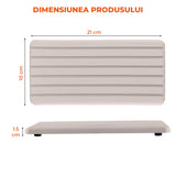 Set 2 Covorase pentru Chiuveta Elindor® din Diatomit, Extra Absorbant, Uscare Rapida, Antiderapante, Design Contemporan si Minimalist, Rezistente la Apa, 21 cm x 10 cm x 1.5 cm, Bej Deschis