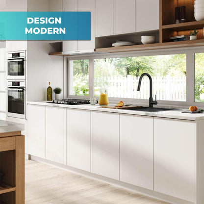 Baterie Bucatarie cu Dus Extractibil Elindor®, Jet Ajustabil, Design Modern, Negru