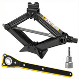 Cric Auto Trapezoidal Elindor® pentru Ridicarea Masinii, Greutate Maxima Suportata 2 Tone, Ideal pentru Vehicule Tip Autovehicul, Motocicleta, ATV, Camion, Utilaj Agricol, 41.5 × 9 × 10 cm, Negru