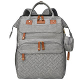 Geanta Scutece Elindor®, Rucsac pentru Bebelusi cu Masa de Schimbare Portabila, Port USB si 19 Buzunare Organizare, Material Oxford 900D Impermeabil, 43 × 30.5 × 24 cm, Gri