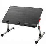 Masa Pliabila pentru Laptop Elindor® Antiderapanta, 4 Unghiuri de Inclinare, 5 Niveluri Inaltime, Birou Portabil Utilizare in Orice Loc, Ideala la Munca sau Mic Dejun la Pat, 60 × 33 × 24 cm, Negru