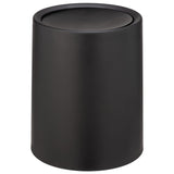 Cos de Gunoi Cosmetic Elindor® cu Capac Tip Swing si Recipient Interior, Capacitate 6L, Galeata Detasabila, Multifunctional, Ideal in Bucatarie, Baie, Birou, Camara, Living, Dormitor, Potrivit pentru Colectare Selectiva, 25.5 × 21 cm, Negru