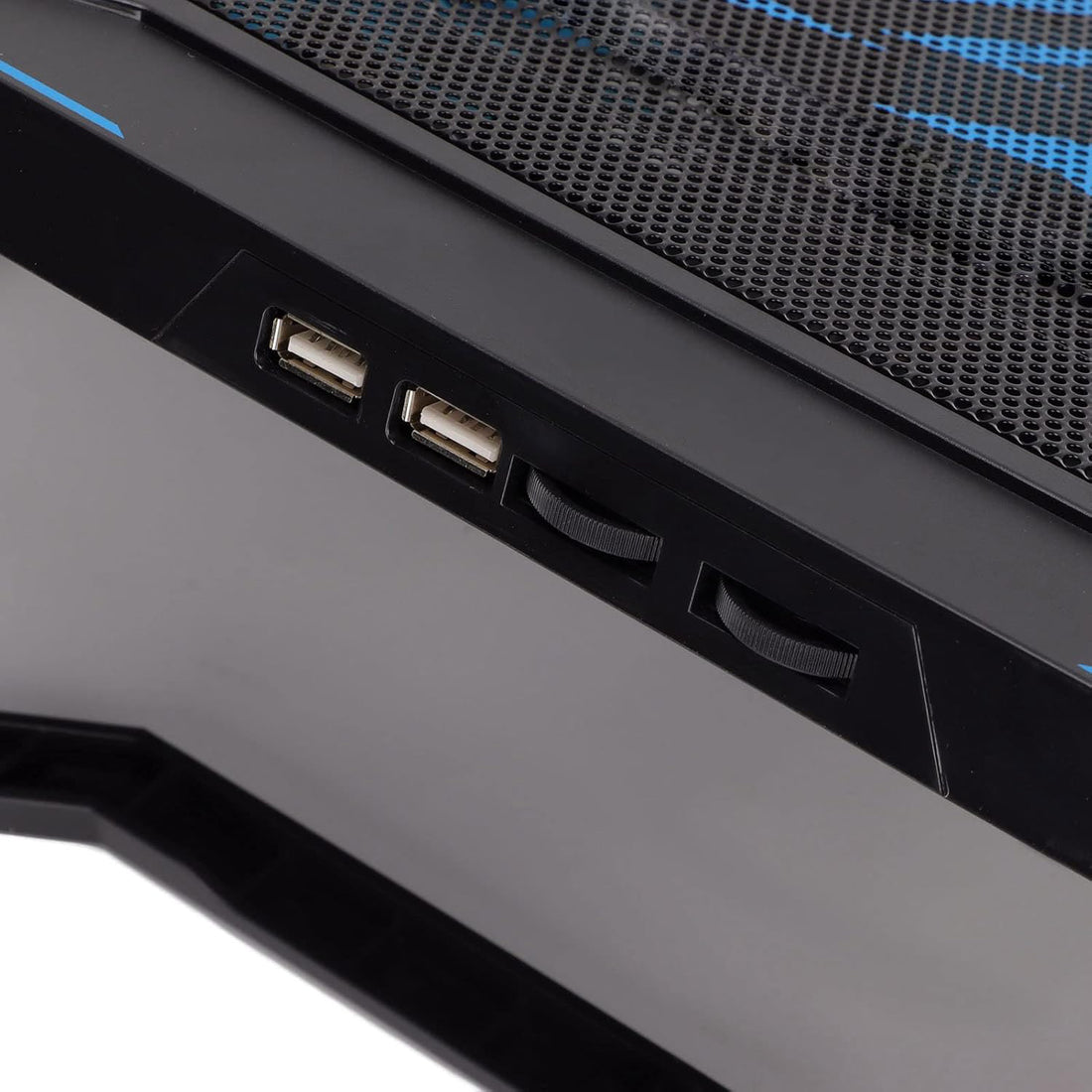 Cooler Laptop Gaming RGB Elindor® Suport cu Unghi Reglabil pe 5 Nivele, Viteza Ajustabila, Dimensiuni Compatabile 15.6-17 Inch, 5 Ventilatoare Puternice si Silentioase 20dB, 2 Porturi USB, pentru Birou, Calatorii, 45.5 x 32 x 3.2 cm, Negru