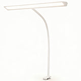 Lampa de Birou Elindor® Ultra-Wide, Alba cu LED, Nivel de Luminozitate Reglabil de la 2700K pana la 6500K, Veioza cu Clema Metalica si Brat Reglabil, Protectie pentru Ochi, Inaltime Totala 66 cm, Latime 40 cm