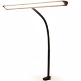 Lampa de Birou Elindor® Ultra-Wide, Neagra cu LED, Nivel de Luminozitate Reglabil de la 2700K pana la 6500K, Veioza cu Clema Metalica si Brat Reglabil, Protectie pentru Ochi, Inaltime Totala 66 cm, Latime 40 cm