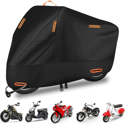 Husa Motocicleta Neagra Pliabila Elindor® Marime XL pentru Exterior, Rezistenta la Ploaie, Vant, Zapada si Praf, Prindere Sigura, Material Durabil Oxford, Potrivit pentru Scuter si Motor, Usor de Intretinut, Protectie Totala, Accesorii Moto