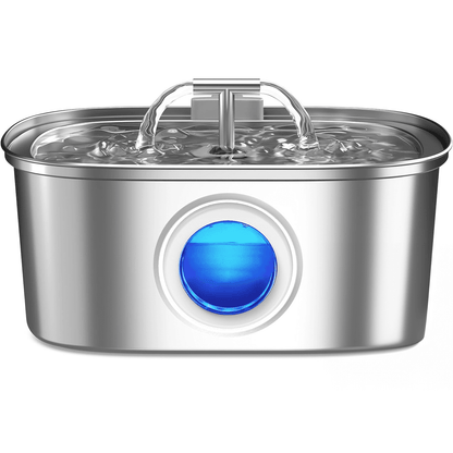 Dispenser Apă Automat pentru Pisici și Câini, 3.2L, Oțel Inoxidabil, Filtrare Activă, Silențios