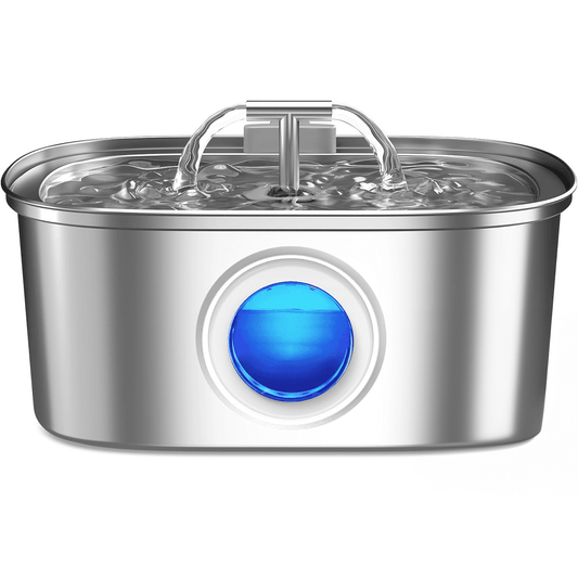 Dispenser Apă Automat pentru Pisici și Câini, 3.2L, Oțel Inoxidabil, Filtrare Activă, Silențios
