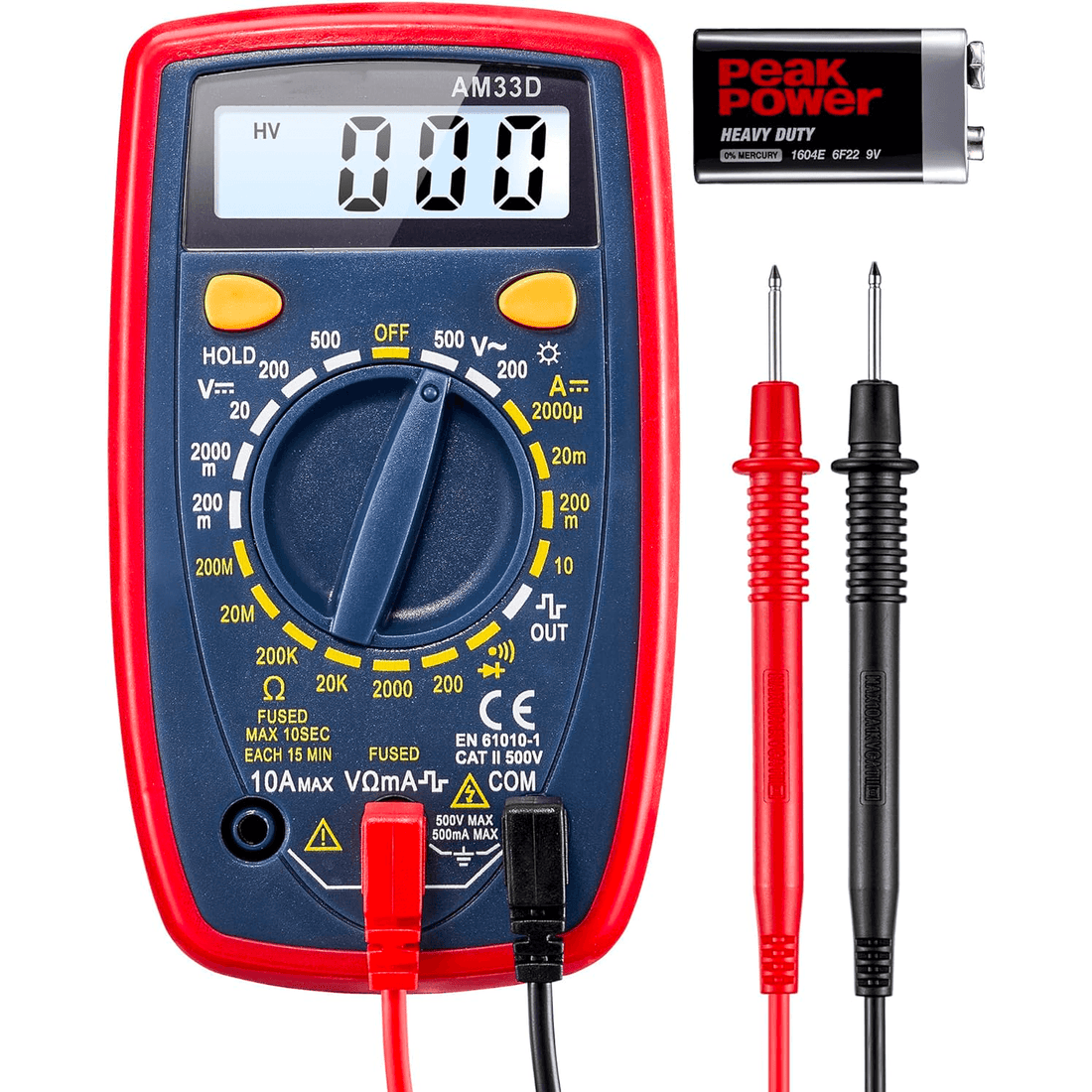 Multimetru Digital pentru Tensiune, Curent, Rezistență și Continuitate