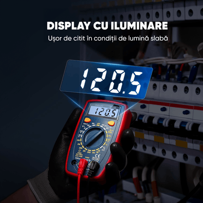 Multimetru Digital pentru Tensiune, Curent, Rezistență și Continuitate