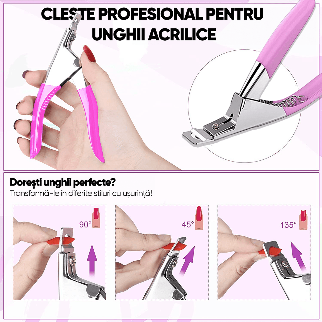 Freza Unghii Profesionala Elindor® cu Fir pentru Manichiura si Pedichiura, 20000 RPM, 6 Capete Pila, 36 Benzi Slefuire, Portabila, Gri