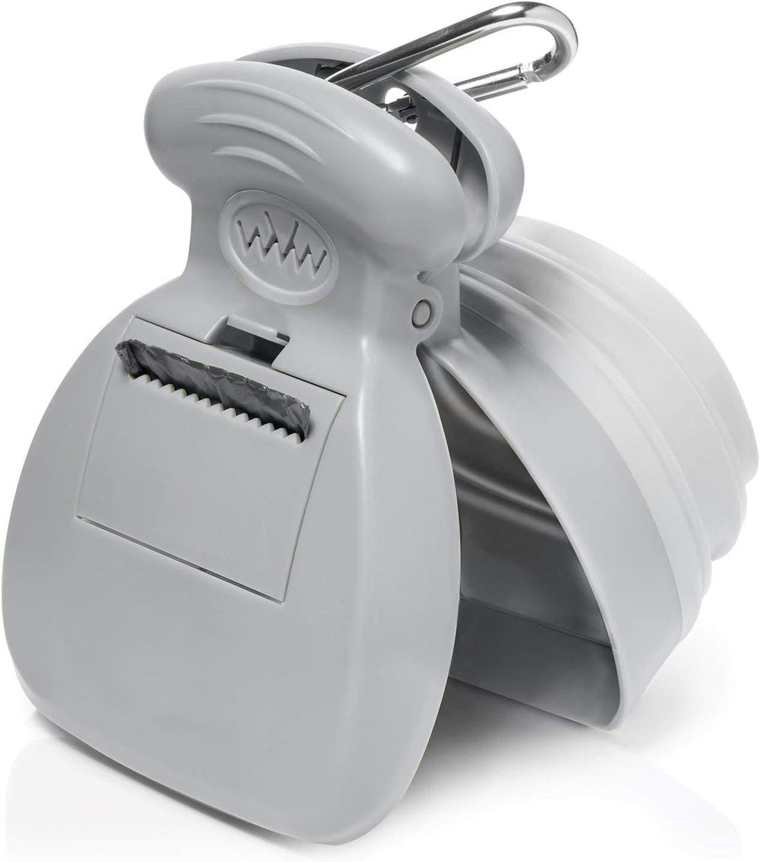 Dispozitiv Portabil pentru Colectarea Excrementelor Canine, Extensibil, Compartiment Sac, Gri