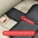Husă de Protecție pentru Șezut Scaun Auto ISOFIX, Impermeabilă, cu 3 Buzunare din Plasă, Universală, Neagră